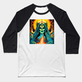 "Psychedelic Haunts: Unique and Colorful Halloween Horrors" Baseball T-Shirt